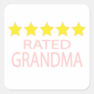 Five Star Grandma Square Sticker