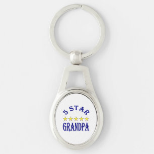 Five Star Grandpa Keychain
