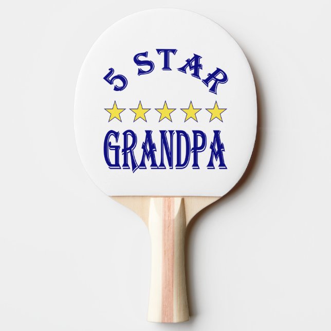 Five Star Grandpa Ping Pong Paddle (Back)