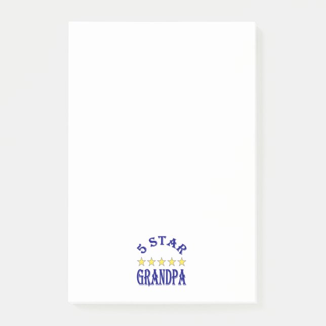 Five Star Grandpa Post-it Notes (Front)