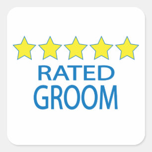 Five Star Groom Square Sticker