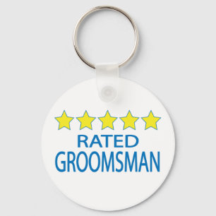 Five Star Groomsman Keychain