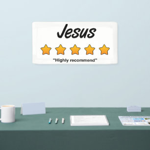 Five Star Jesus Banner