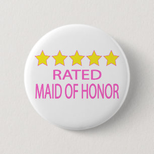 Five Star Maid of Honour 2 Inch Round Button