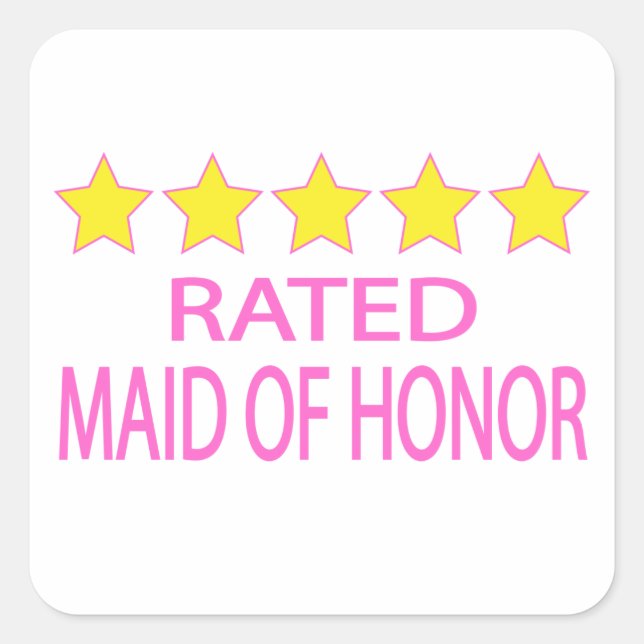 Five Star Maid of Honour Square Sticker (Front)