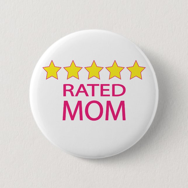 Five Star Mom 2 Inch Round Button (Front)