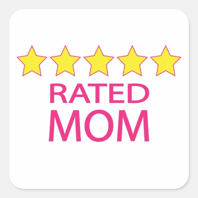 Five Star Mom Square Sticker (Front)