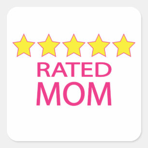 Five Star Mom Square Sticker