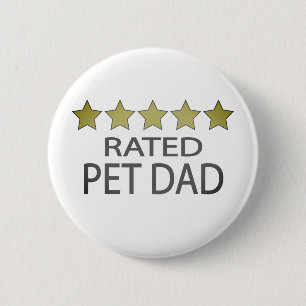 Five Star Pet Dad 2 Inch Round Button