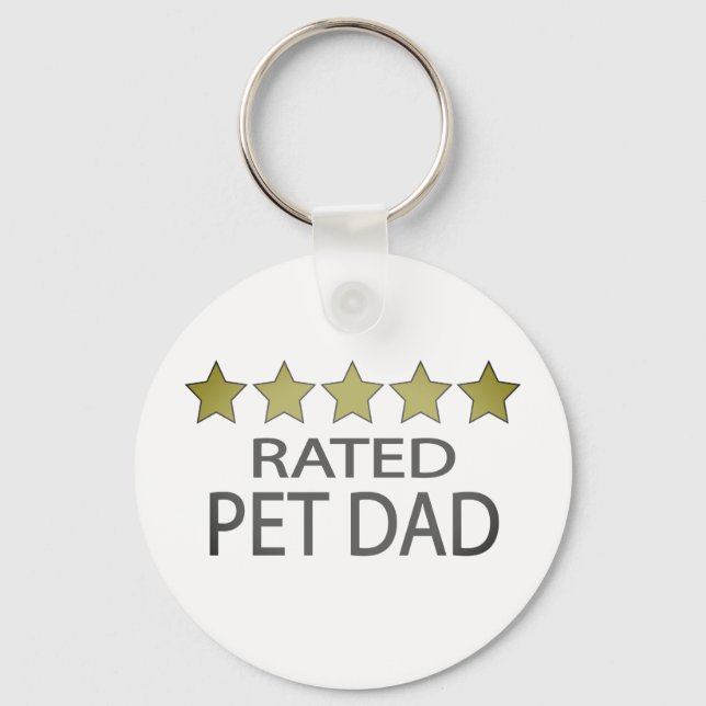 Five Star Pet Dad Keychain (Front)