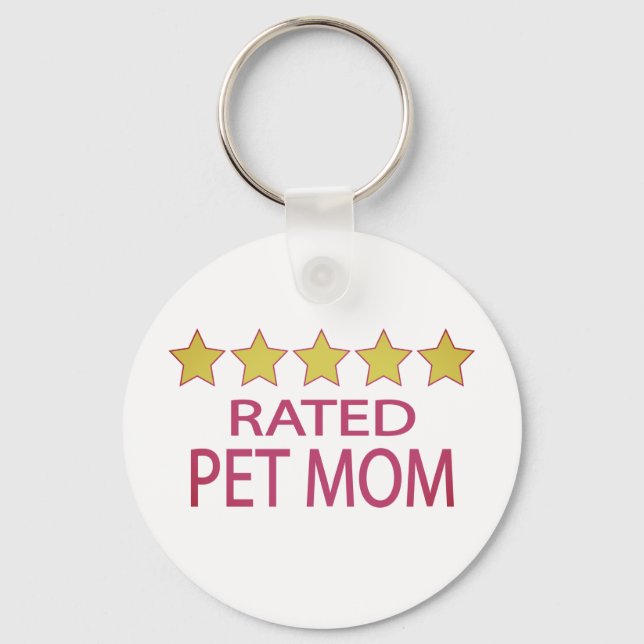 Five Star Pet Mom Keychain (Front)