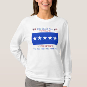 Five Star Support For Veterans Shirt