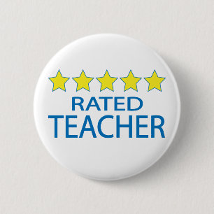 Five Star Teacher 2 Inch Round Button