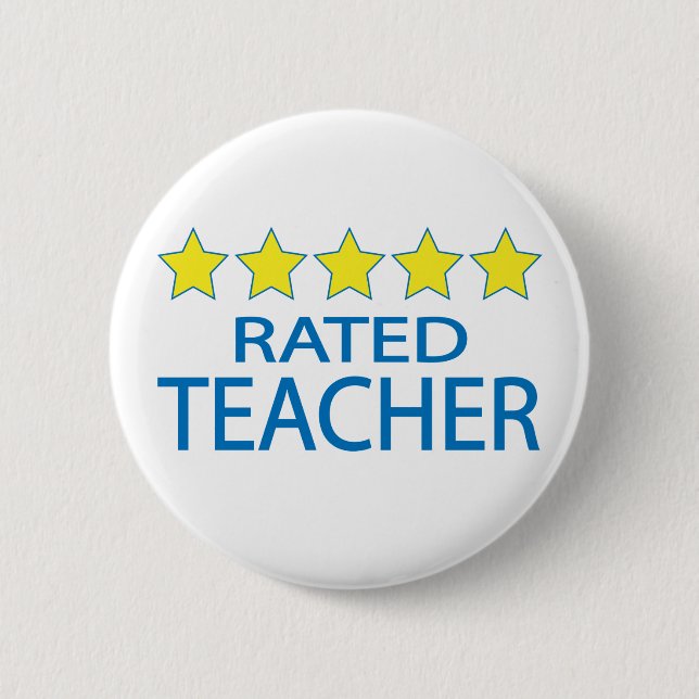 Five Star Teacher 2 Inch Round Button (Front)