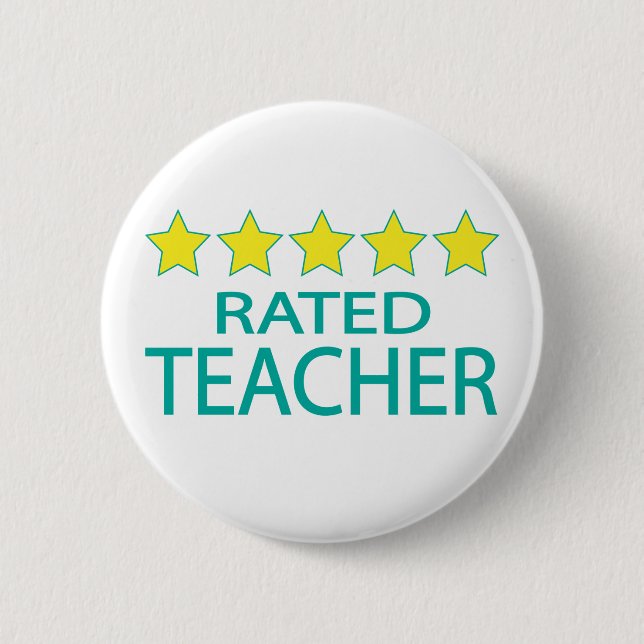 Five Star Teacher 2 Inch Round Button (Front)