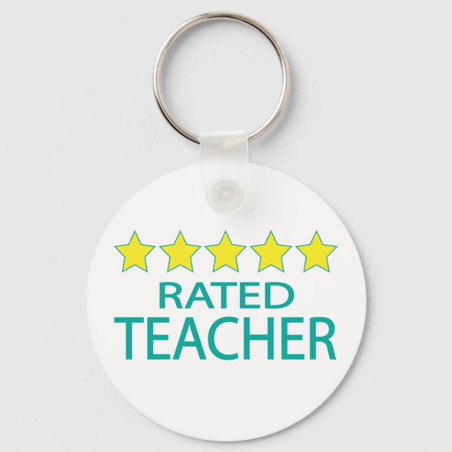 Five Star Teacher Keychain (Front)
