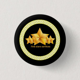 Five stars services cool 1 inch round button