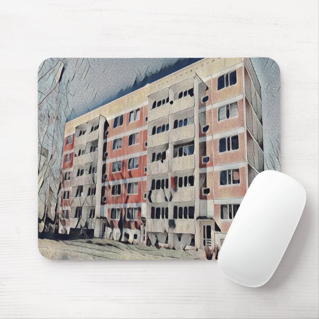 Five storey building mouse pad (With Mouse)