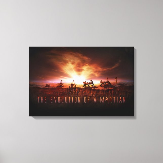 Five Successful Mars Rovers Canvas Print (Front)