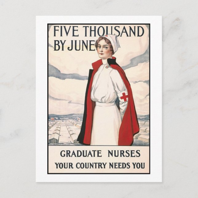 Five Thousand by June Nurse Recruiting Poster Postcard (Front)