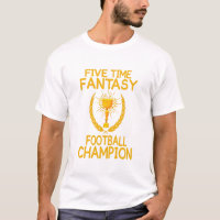 five time fantasy football champion gift