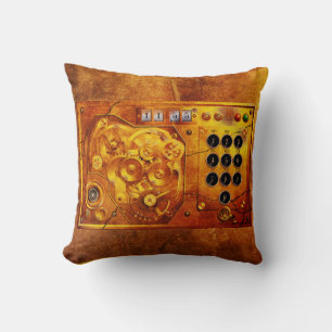 Five to of 12 Steampunk clock Grunge Throw Pillow