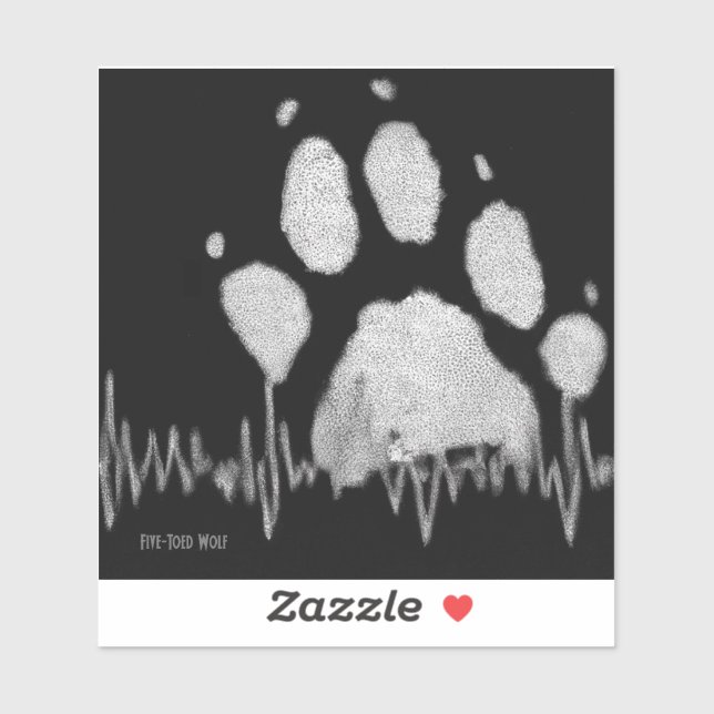 Five-Toed Wolf Car Sticker (Sheet)