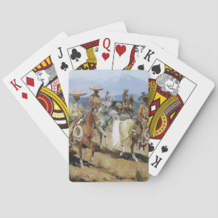 Five Vaqueros on Horseback by Edward Borein Playing Cards