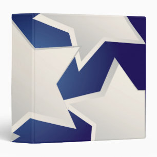 Five white stars binder