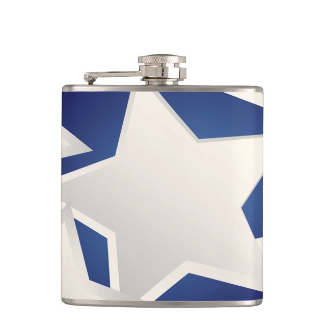 Five white stars hip flask (Front)