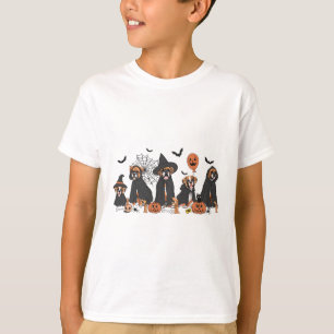 Five Witch Boxer Dog Halloween Boxer Dog Spooky Se T-Shirt