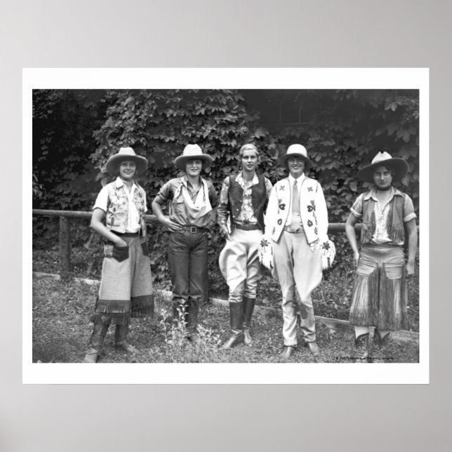 Five women at the dude ranch poster (Front)