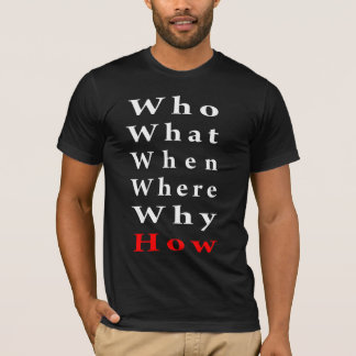 Five W's and How T-Shirt