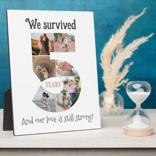 Five Year Wedding Anniversary Plaque (Side)