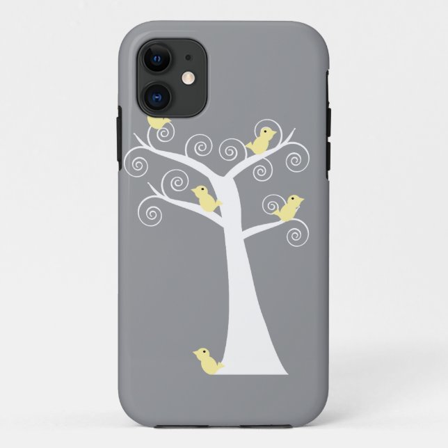 Five Yellow Birds in a Tree Case (Back)
