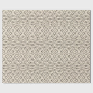 Fivefold Star Geometry in Sand and Ink Wrapping Pa Paper