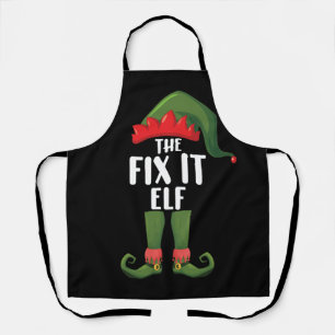 Fix It Elf Family Matching Group Christmas Apron