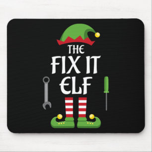 Fix It Elf Family Matching Group Christmas  Mouse Pad