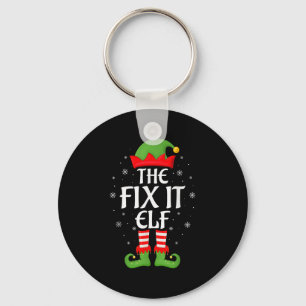Fix It Elf Xmas Family Matching Elf Squad Christma Keychain