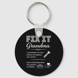 Fix It Grandma Definition Mothers Day Grandmother Keychain