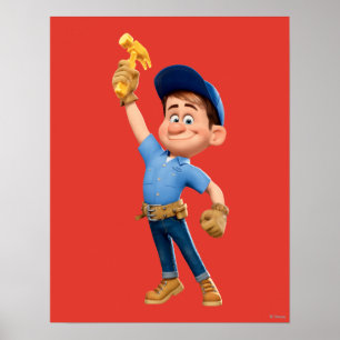 Fix-It Jr Holding Hammer in the Air Poster