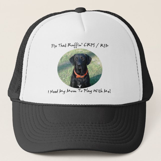 Fix That Ruffin CRPS RSD - Mom Black Text Trucker Hat (Front)