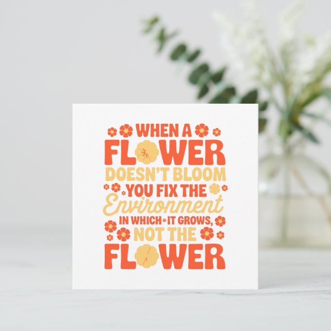 Fix the Environment, Not the Flower (Standing Front)