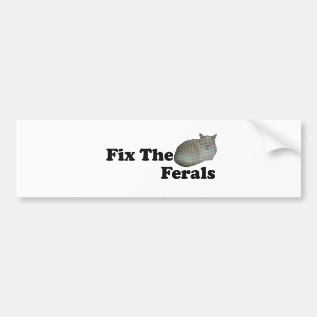 Fix The Ferals Bumper Sticker (Front)