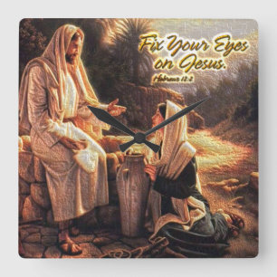 Fix Your Eyes on Jesus 1 Wall Clock