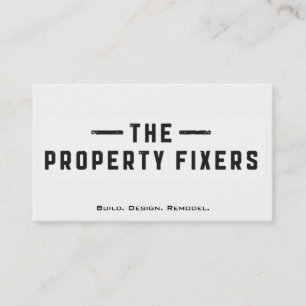 Fixateurs de propriétés Carte de visite blanc