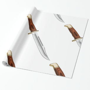 Fixed Blade Hunting Knife Wrapping Paper
