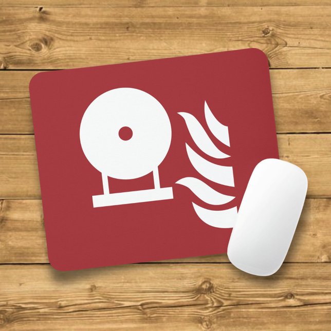 Fixed Fire Extinguisher Bottle Safety Sign Mouse Pad (Creator Uploaded)
