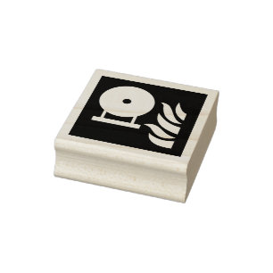 Fixed Fire Extinguisher Bottle Safety Sign Rubber Stamp