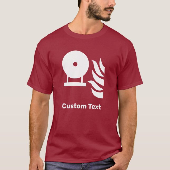 Fixed Fire Extinguisher Bottle Safety Sign T-Shirt (Front)